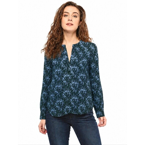 Unbranded Tops - Lark & Ro Floral Popover Blouse Size 14 Long Sleeve